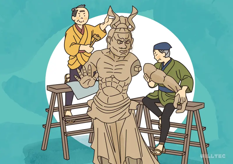 2人の職人が「寄木造」で造る仏像
